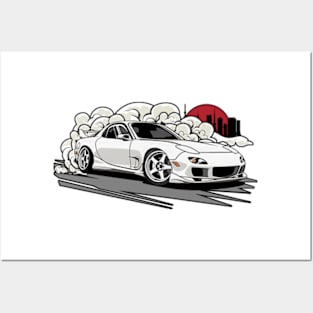 Mazda RX7, JDM, Japanese cars Posters and Art